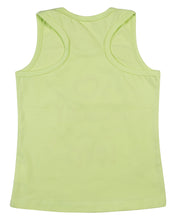 Load image into Gallery viewer, Girls Printed Light Green Sleeve Less Top
