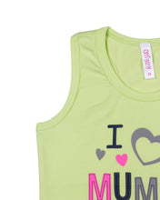 Load image into Gallery viewer, Girls Printed Light Green Sleeve Less Top
