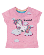 Load image into Gallery viewer, Girls Unicorn Printed Pink Top
