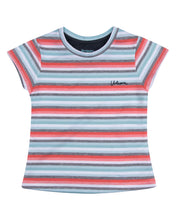 Load image into Gallery viewer, Girls Striped Multicolour Casual Top
