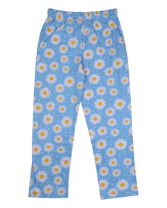 Girls 100% Cotton Soft Printed Blue Payjamas