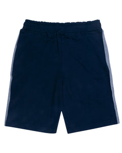 Boys Plain Navy Blue Hosiery Shorts