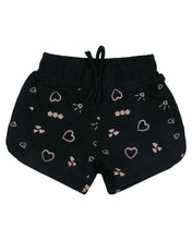 Load image into Gallery viewer, Girls Printed Black Shorts
