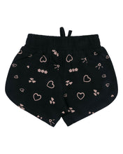 Load image into Gallery viewer, Girls Printed Black Shorts
