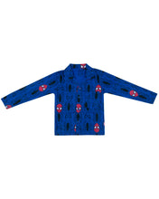 Load image into Gallery viewer, Boys Solid Spiderman Printed Blue Night Suit
