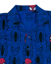 Load image into Gallery viewer, Boys Solid Spiderman Printed Blue Night Suit
