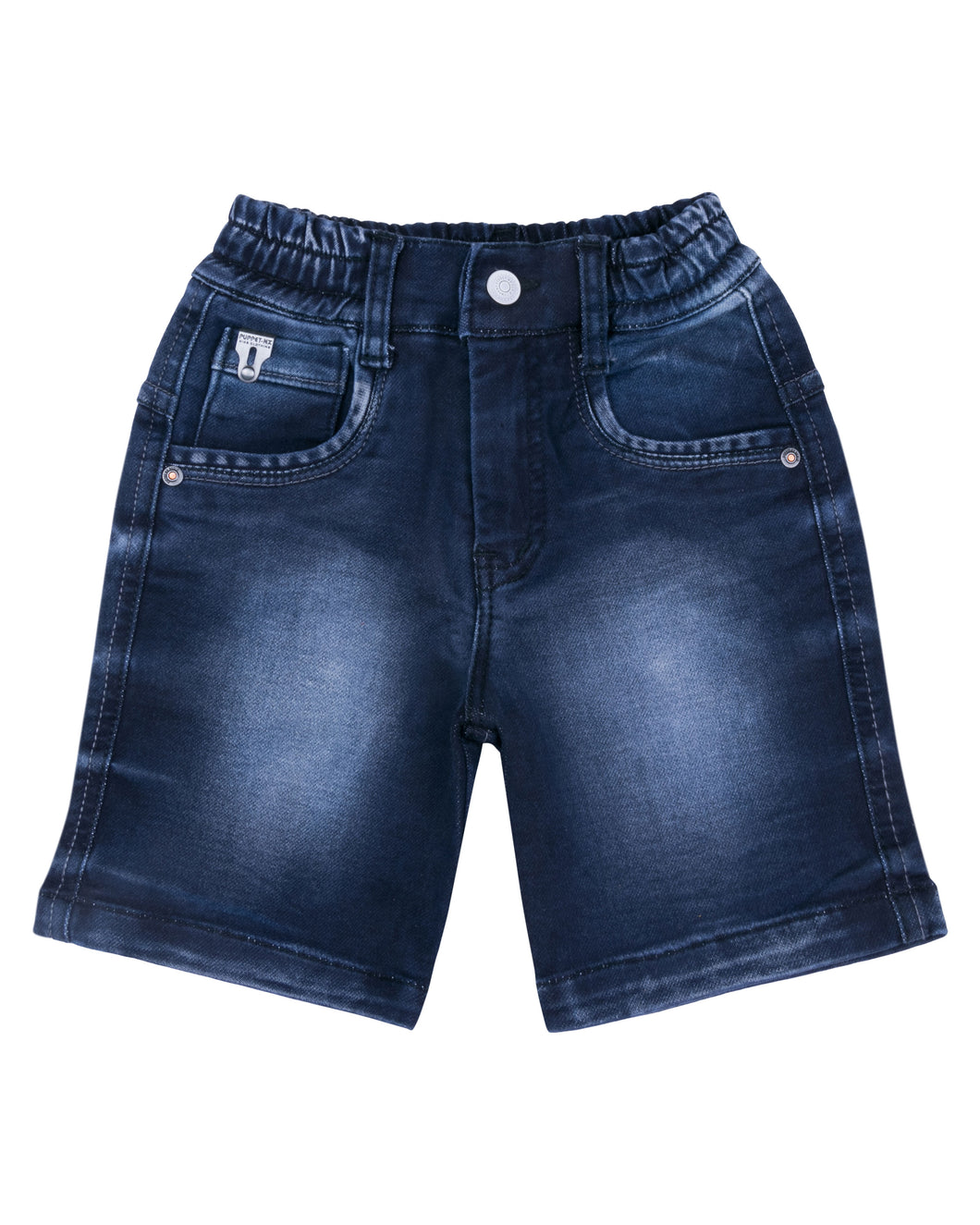 Boys Fashion Blue Washed Denim Shorts