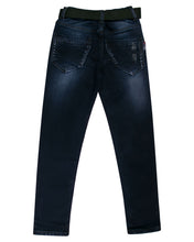 Load image into Gallery viewer, Boys Solid Washed Dark Blue Jeans
