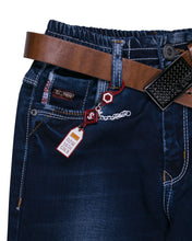 Load image into Gallery viewer, Boys Solid Stretchable Dark Blue Jeans
