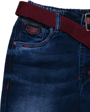 Load image into Gallery viewer, Boys Fashion Washed Dark Blue Jeans
