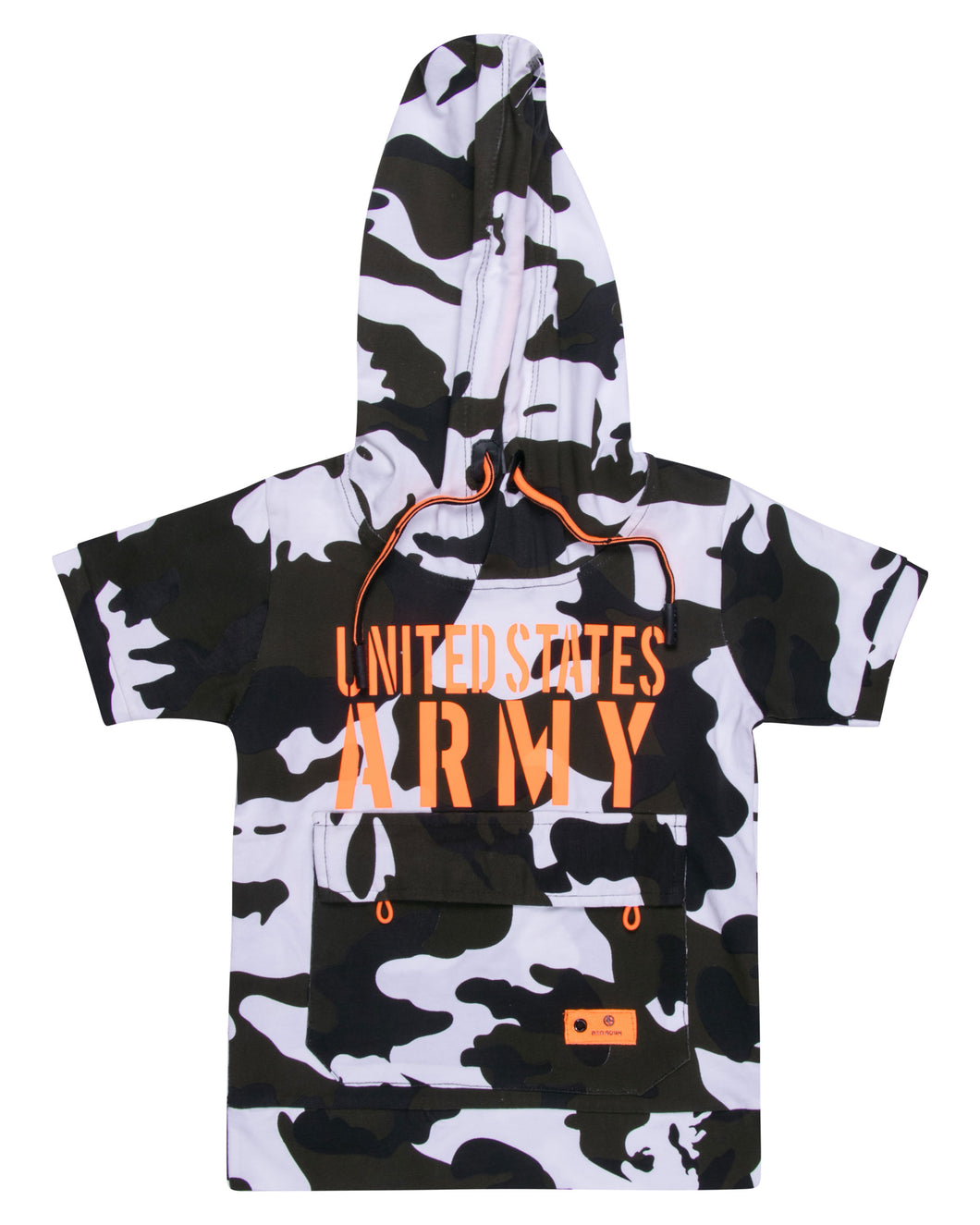 Boys Army Printed White Hoodies Style T Shirt