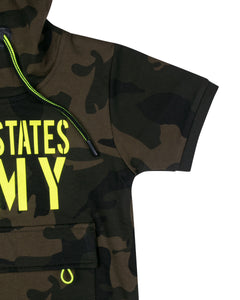 Boys Army Printed Hoodies Style T Shirt