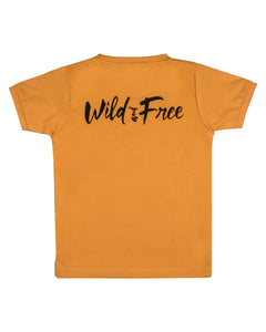 Boys Fashion Leopard Printed Yellow T Shirt