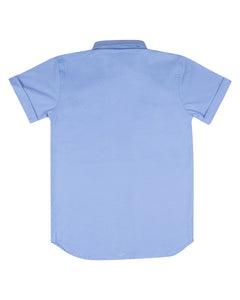 Boys Solid Plain Sky Blue Shirt