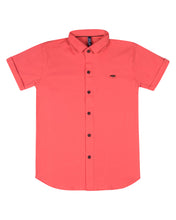 Load image into Gallery viewer, Boys Solid Plain Peach Shirt
