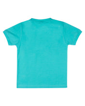 Load image into Gallery viewer, Boys Printed Round Neck Green T Shirt
