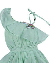 Load image into Gallery viewer, Girls Fashion Cotton Green Frock
