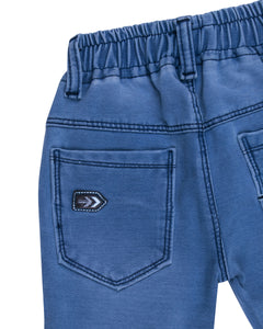 Boys Light Blue Solid Jogger Jeans