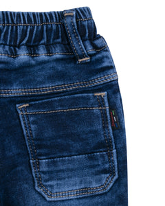 Boys Solid Blue Denim Shorts