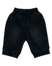Load image into Gallery viewer, Boys Solid Black Denim Shorts
