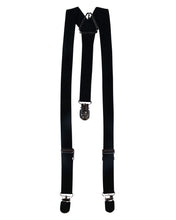 Load image into Gallery viewer, Solid Plain Black Suspender
