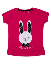 Load image into Gallery viewer, Girls Sleepy Bunny Printed Night Suit
