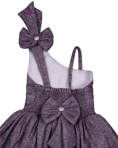 Girls Fashion Embellished Purple Gown