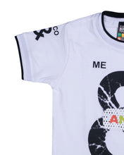 Load image into Gallery viewer, Boys Rubber Printed White Round Neck T Shirt
