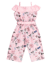 Load image into Gallery viewer, Girls Flower Printed Culotte Jumpsuit
