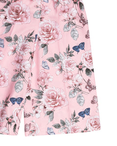 Girls Flower Printed Culotte Jumpsuit