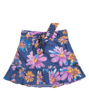 Load image into Gallery viewer, Girls Floral Printed Blue Short Skirt

