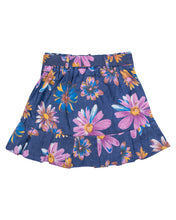Load image into Gallery viewer, Girls Floral Printed Blue Short Skirt
