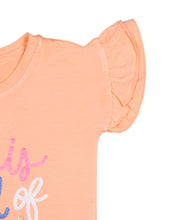 Load image into Gallery viewer, Girls Printed Peach Crop Top
