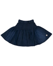 Load image into Gallery viewer, Girls Washed Dark Blue Flared Denim Skirt

