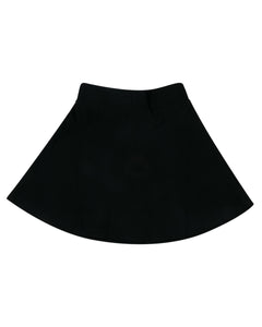 Girls Black Flared Cotton Skirt