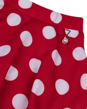 Load image into Gallery viewer, Girls Red Dotted Cotton Skirt
