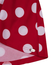 Load image into Gallery viewer, Girls Red Dotted Cotton Skirt
