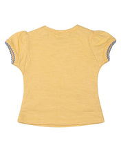 Load image into Gallery viewer, Yellow Printed Top With Navy Blue Short
