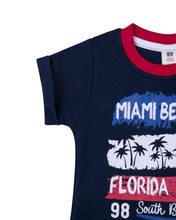 Load image into Gallery viewer, Boys Printed T Shirt With Red Shorts Baba Suit
