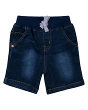 Load image into Gallery viewer, Boys Printed T Shirt With Blue Denim Shorts Baba Suit
