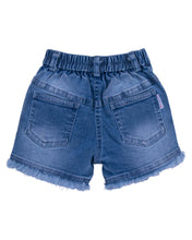 Load image into Gallery viewer, Girls Sequins Top with Denim Shorts Two Piece Set
