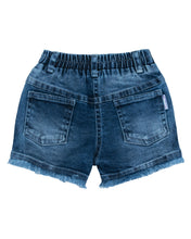Load image into Gallery viewer, Pink and Blue Denim Top With Shorts Two Piece Set
