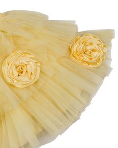 Yellow Flared Party Frock