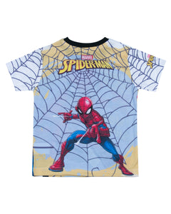 Spiderman Fancy T-shirt With Mask For Boys Black
