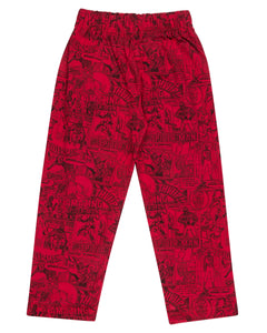 Boys Superhero Spiderman Printed Red Night Suit